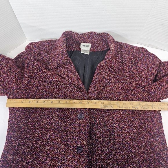 Liz Baker Women's Burgundy Blazer - Picture 7 of 13